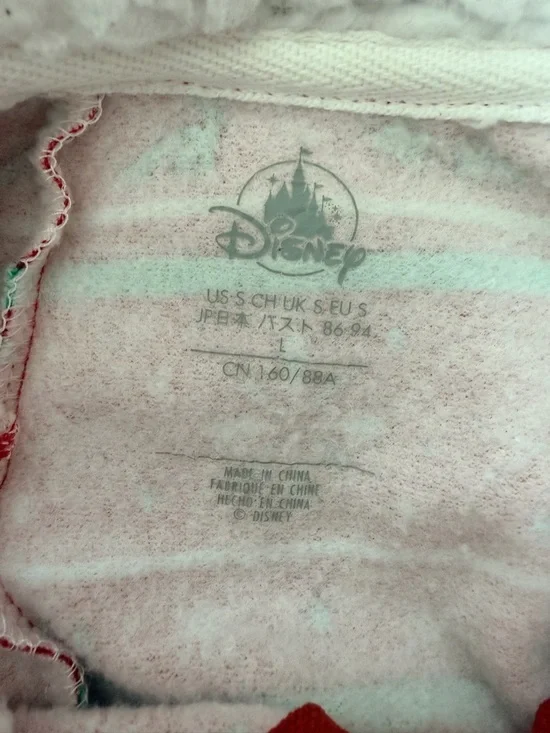 Disney Red Minnie Mouse Holiday One-Piece Pajama Jumpsuit - Picture 3 of 4